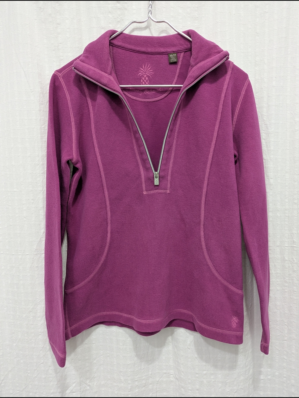 Tommy Bahama Aruba Half Zip Women's Sweatshirt Very Berry XS